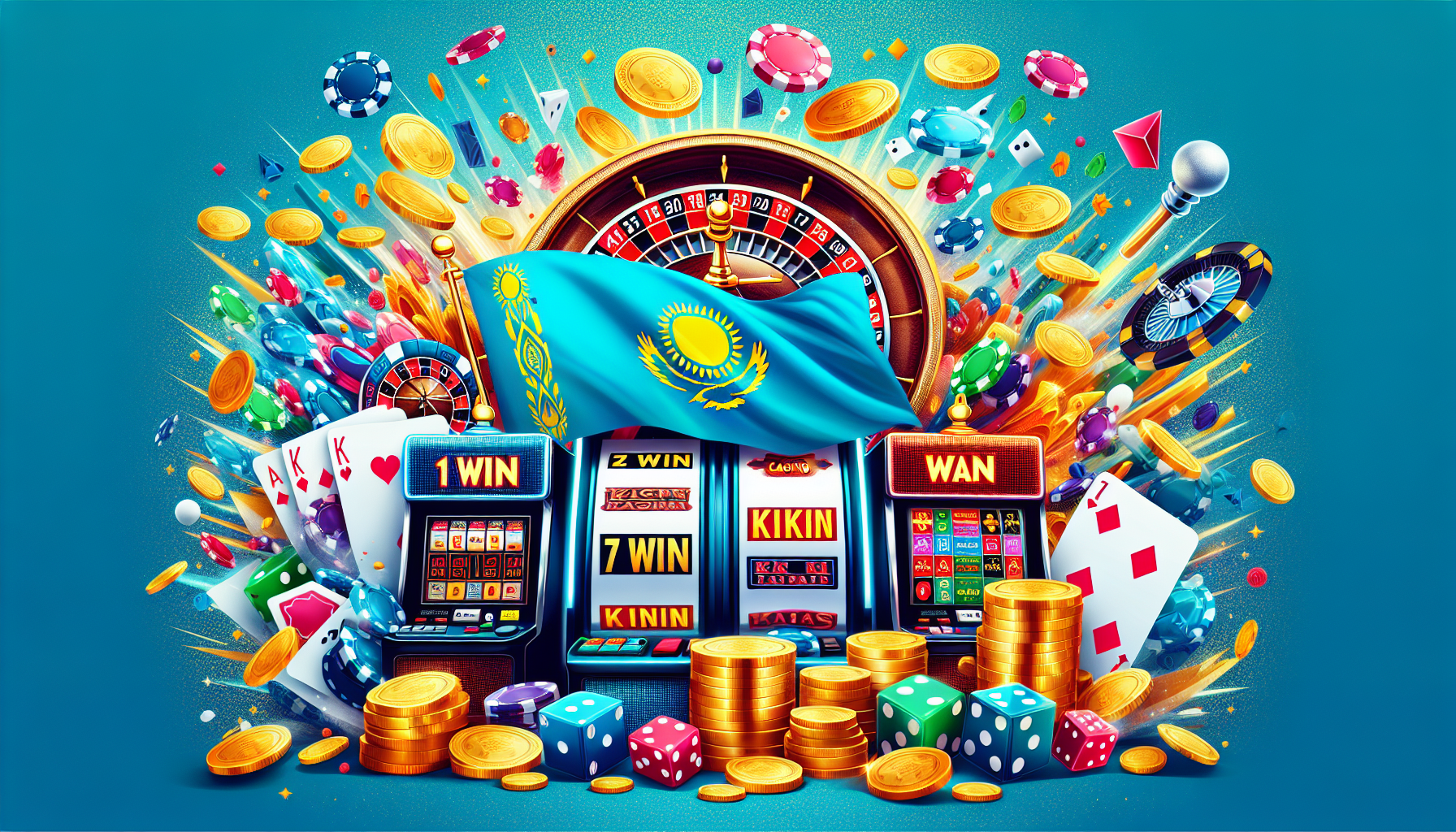 логотип онлайн казино 1win на синем фоне